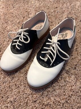 Saddle Oxfords Vintage Black and White